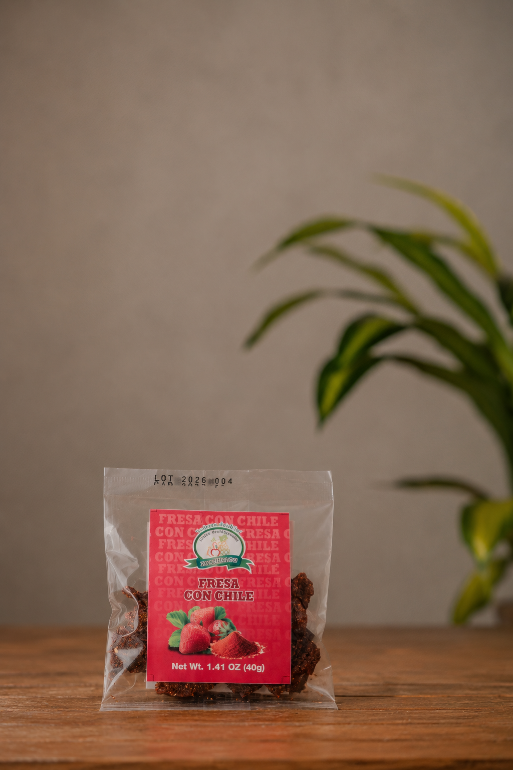 Fresa deshidratada sabor chile y limón