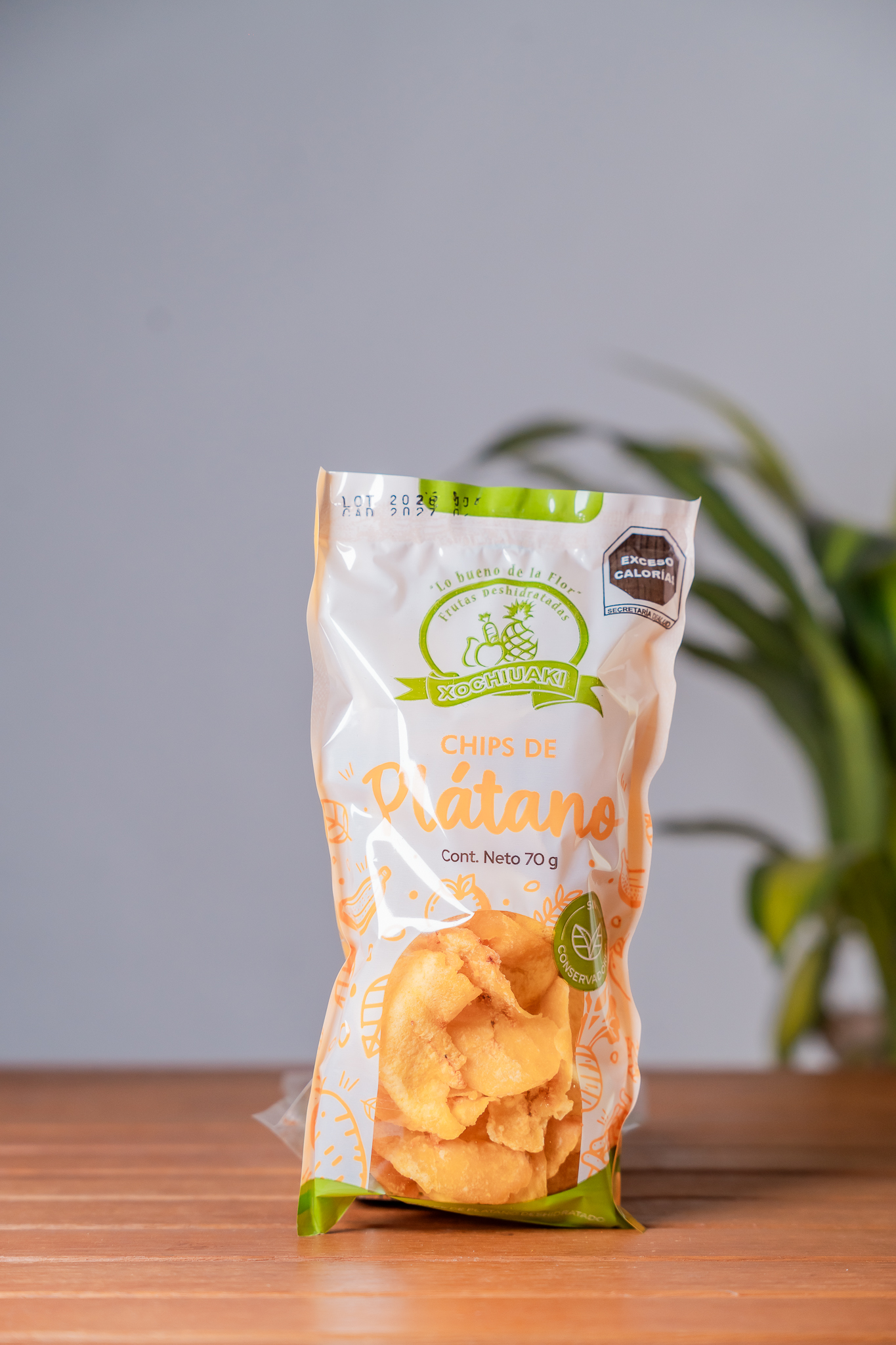 Chips de plátano sabon chile y limón
